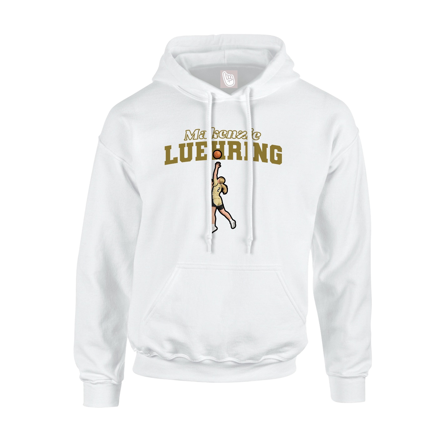 Hoodie — Name Arch in White