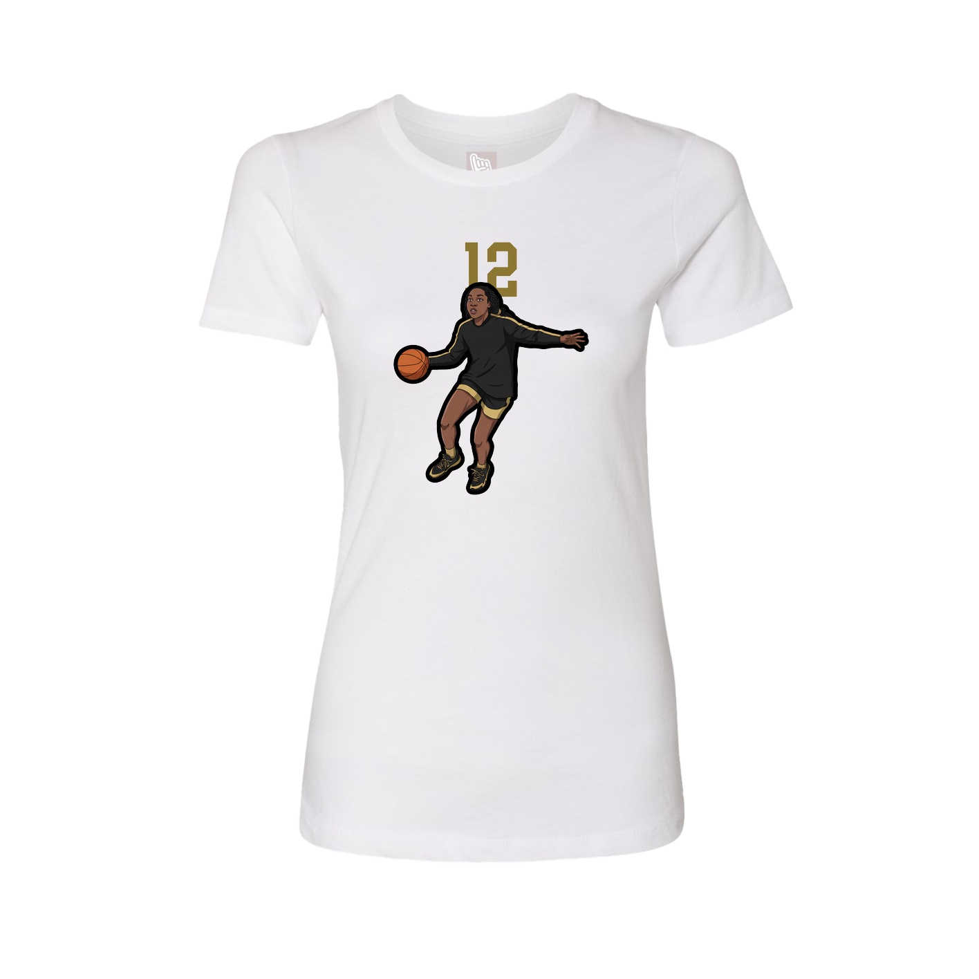 Fitted Women's Tee — Number Top in White