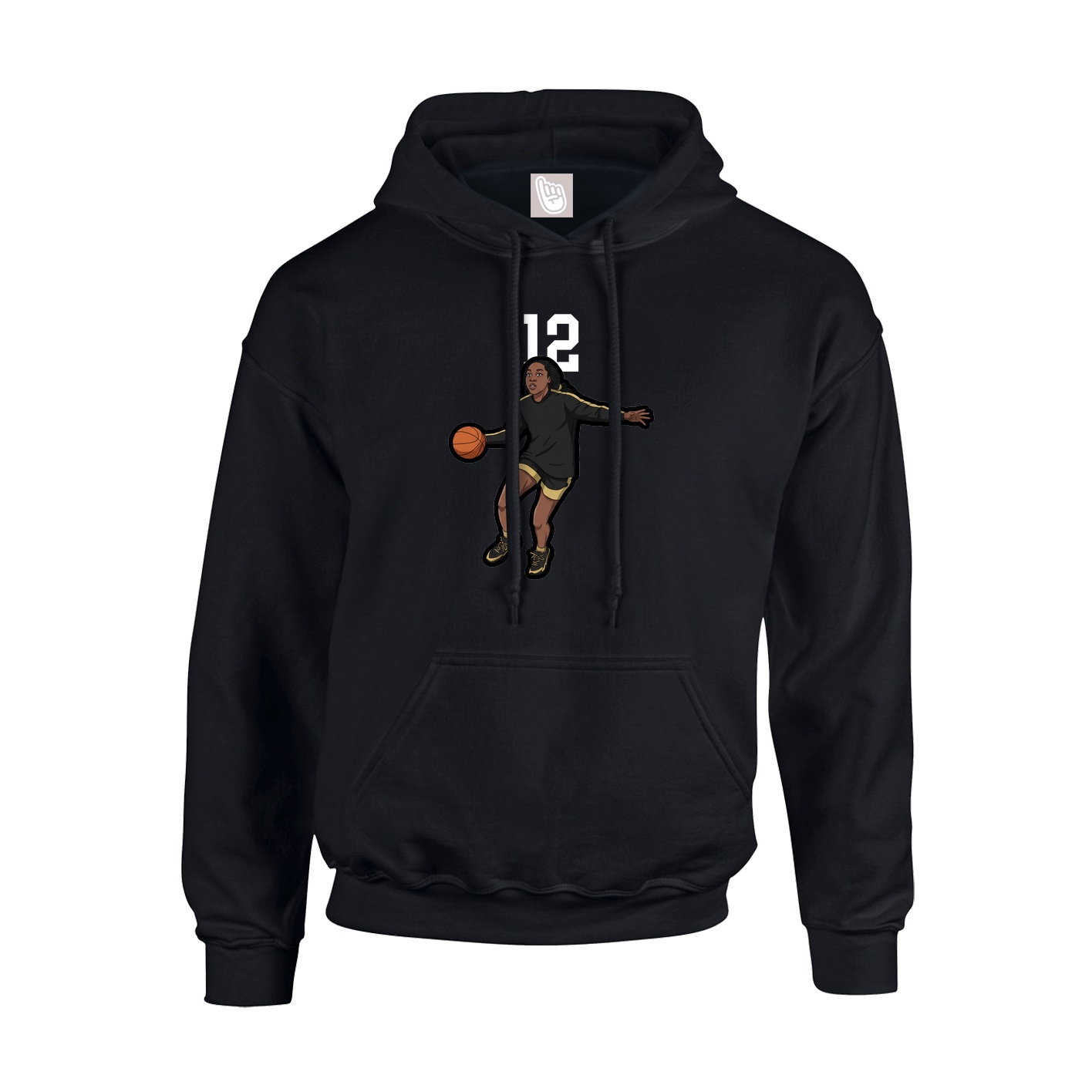 Youth Hoodie — Number Top in Black