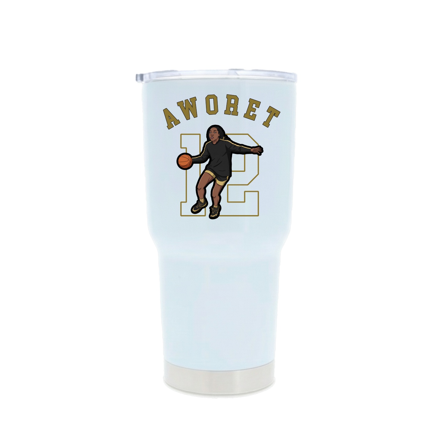 30oz Stainless Steel Tumbler — Shirsey Arch in White