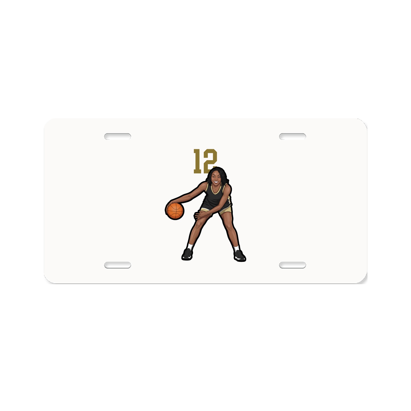 License Plate — Number Top in Classic
