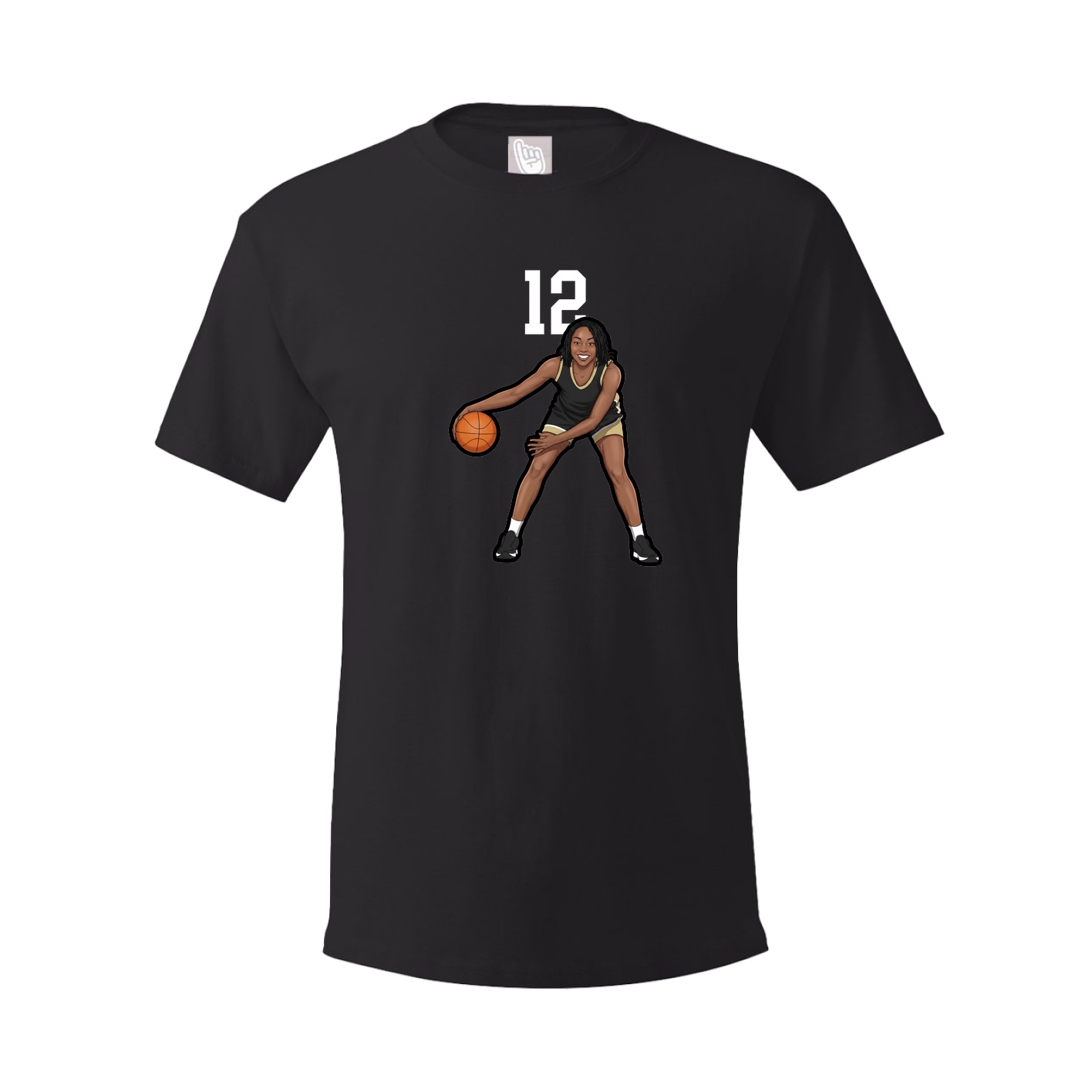 Youth Tee — Number Top in Black