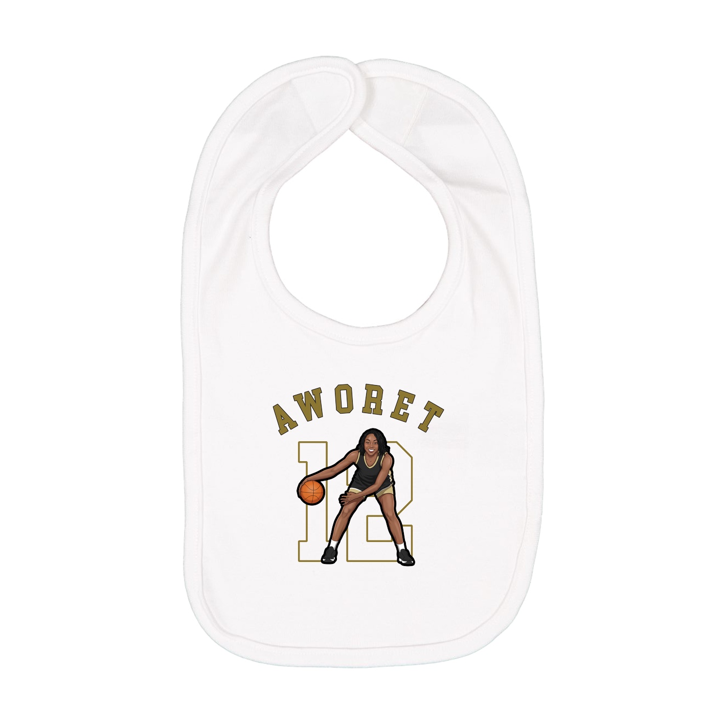 Infant Bib — Shirsey Arch in White