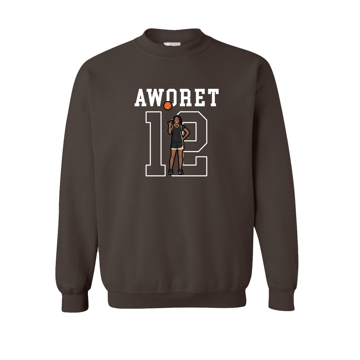 Fleece Crew — Shirsey in Brown