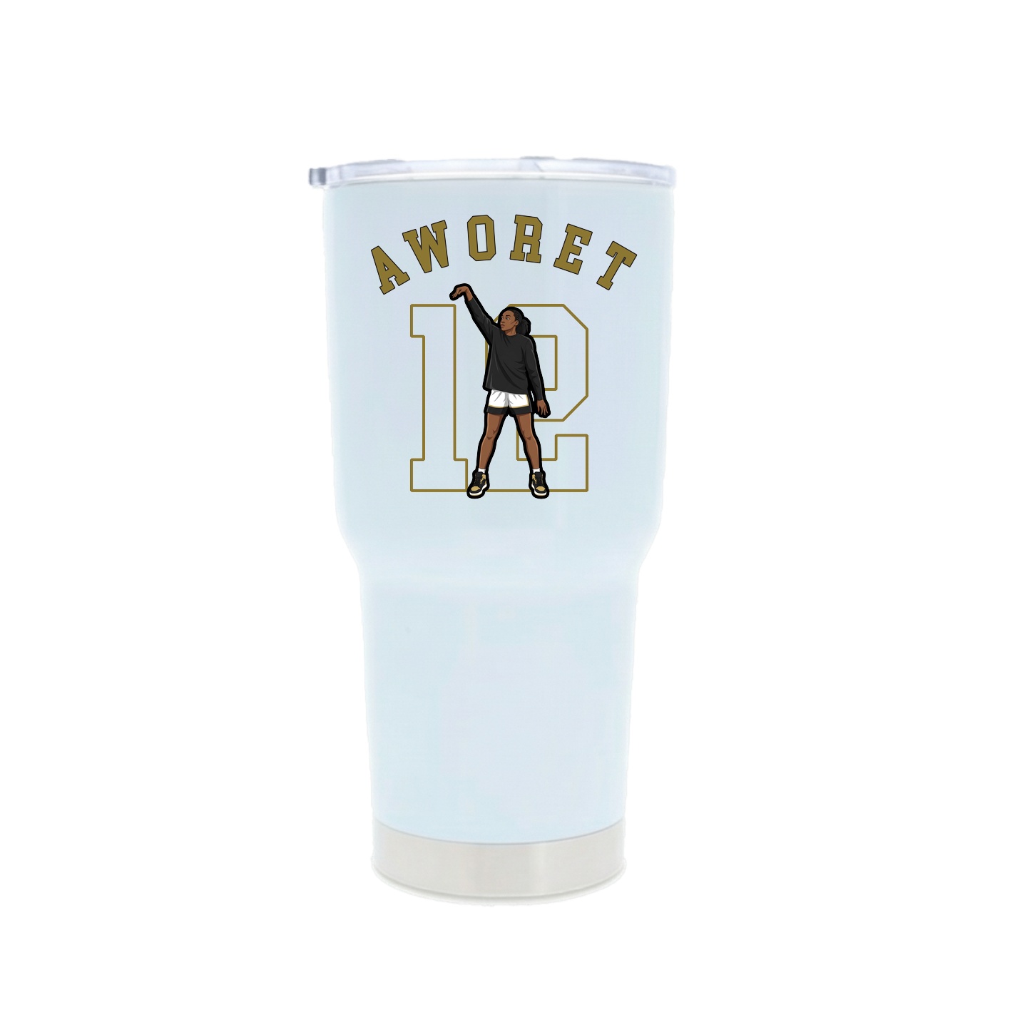 30oz Stainless Steel Tumbler — Shirsey Arch in White