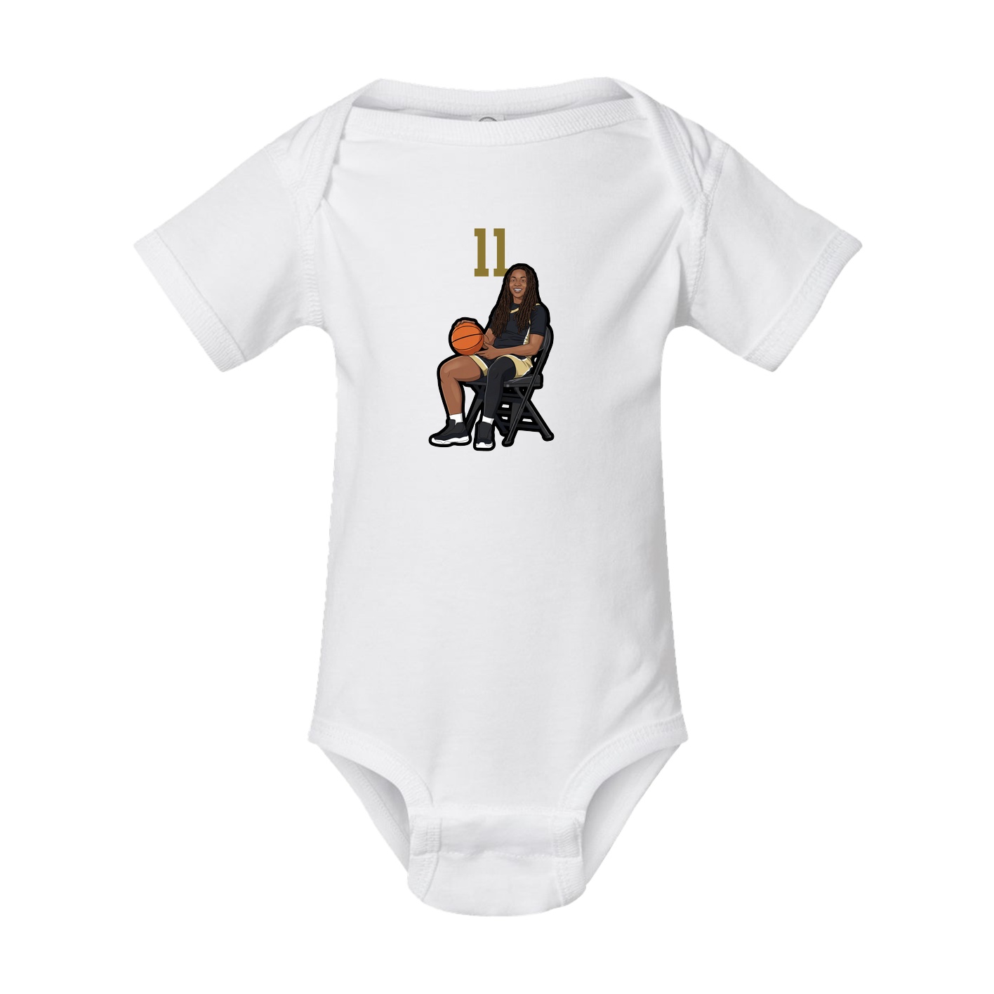 Baby Onesie — Number Top in White