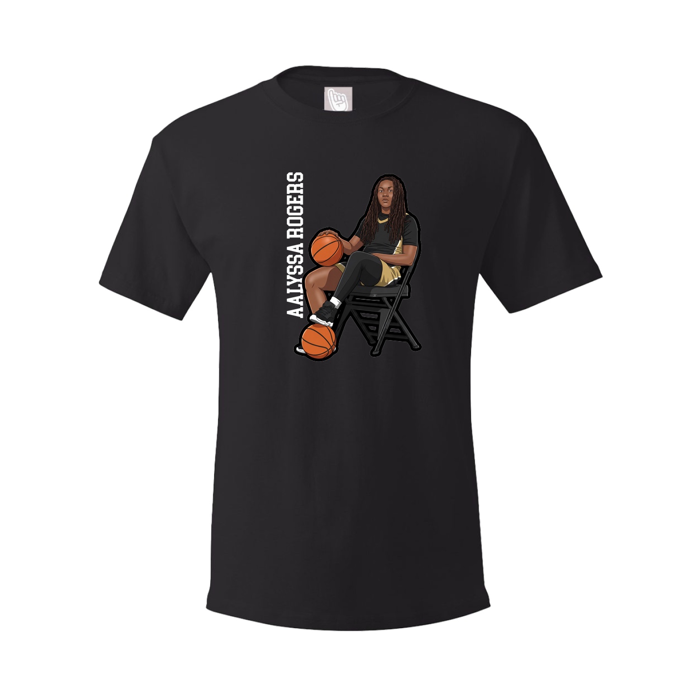 Youth Tee — Name Vertical in Black