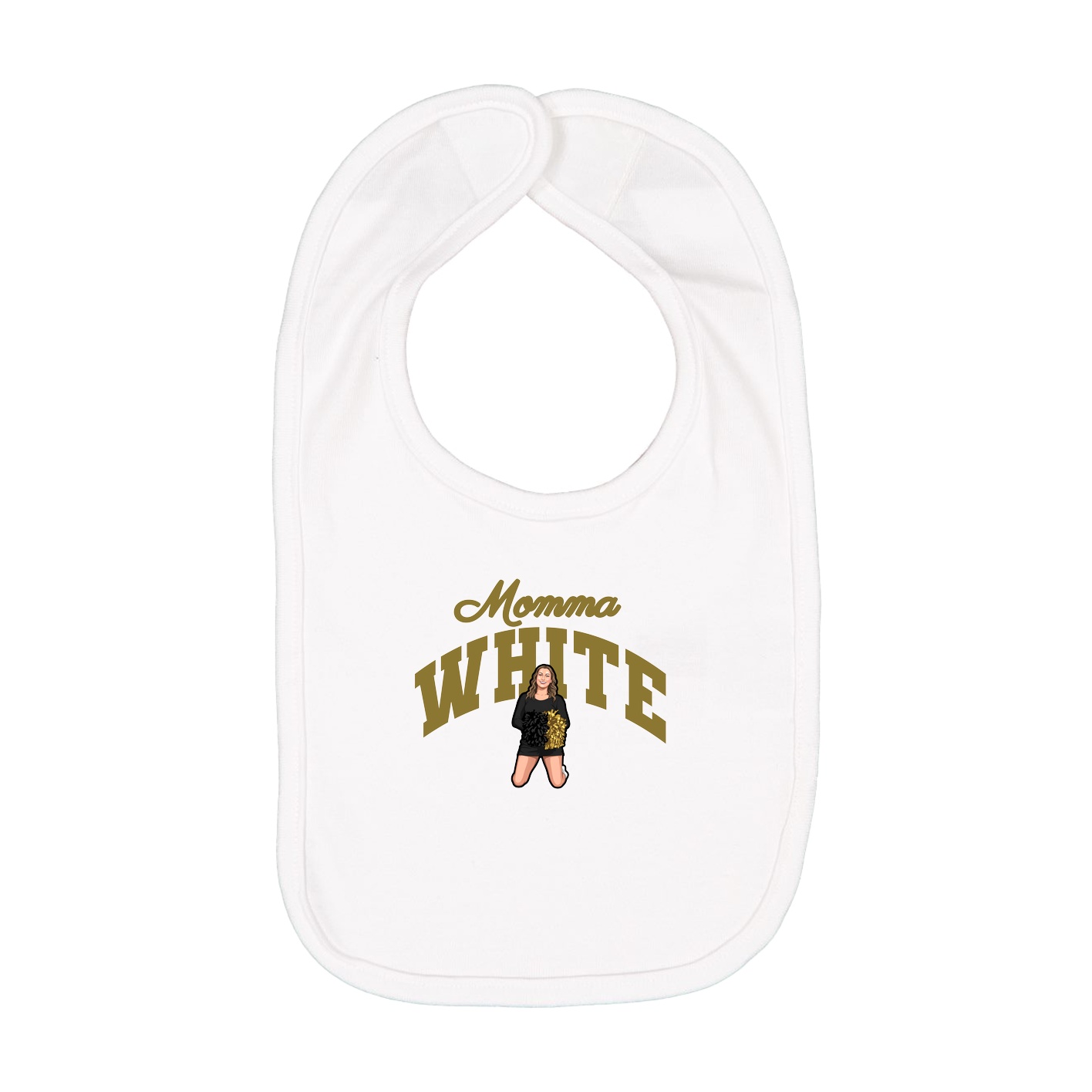 Infant Bib — Mothers Day Arch in White