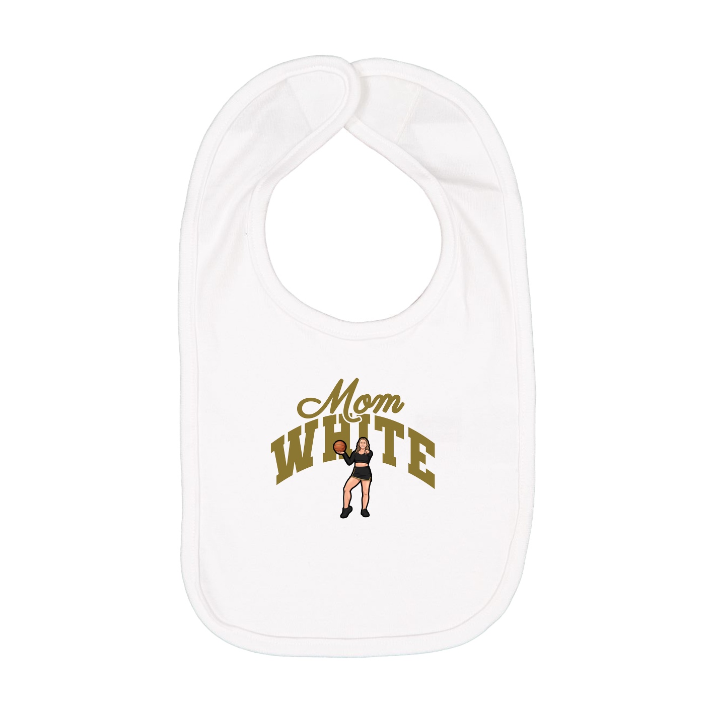 Infant Bib — Mothers Day Arch in White