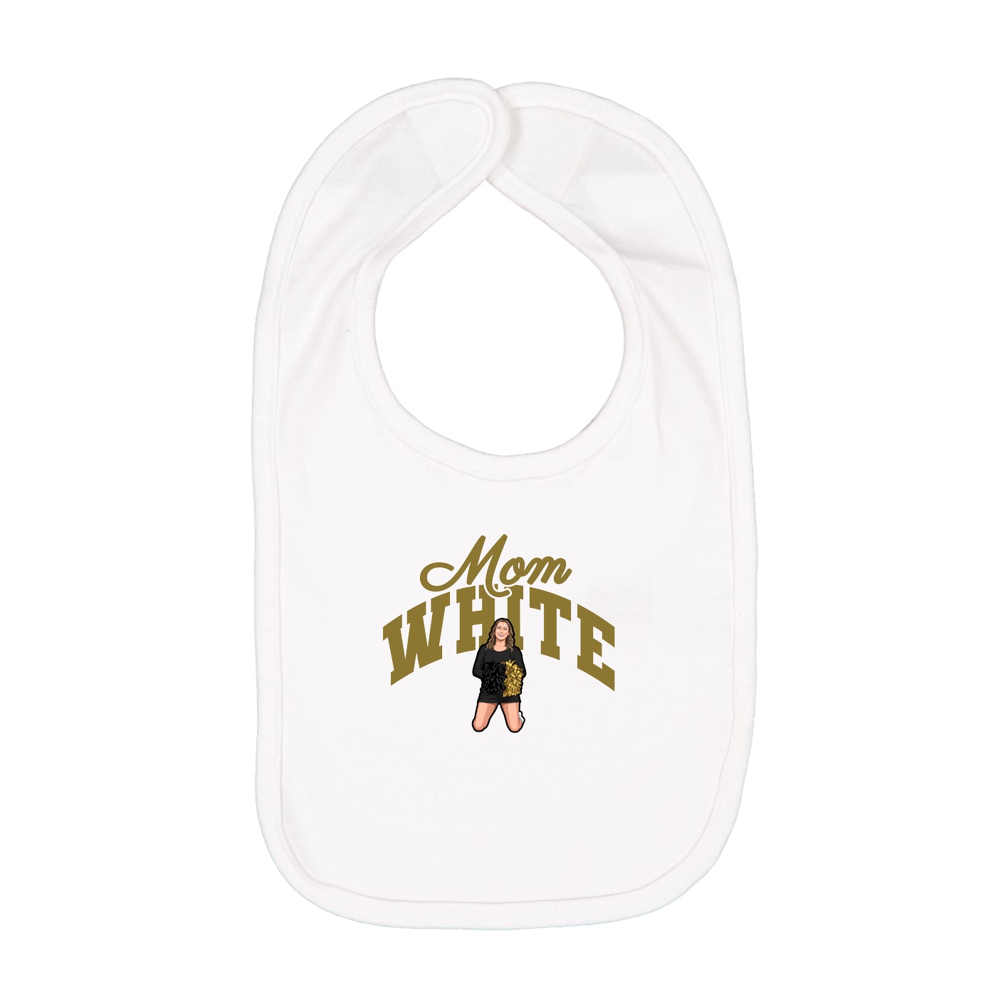 Infant Bib — Mothers Day Arch in White
