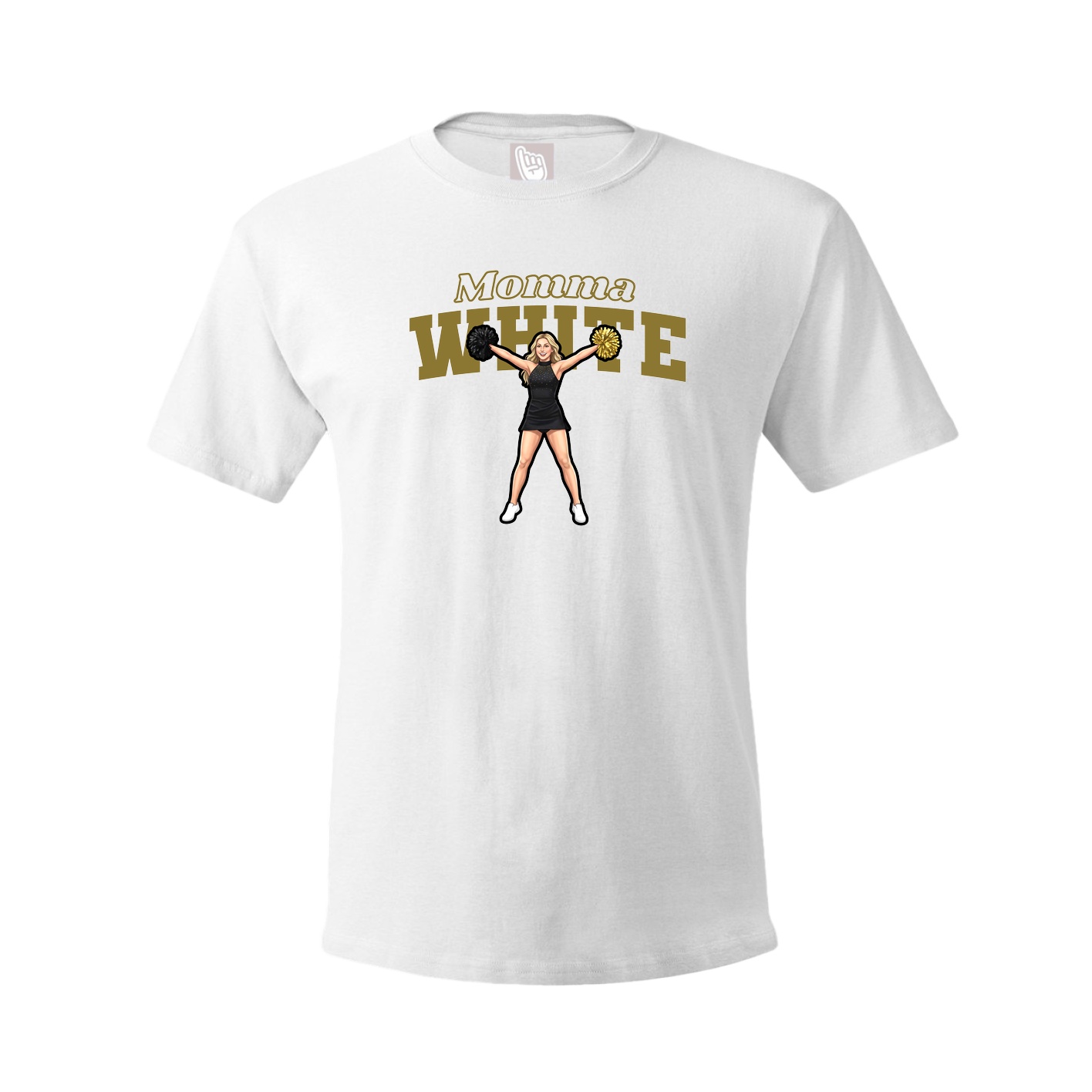 Youth Tee — Mothers Day Block in White