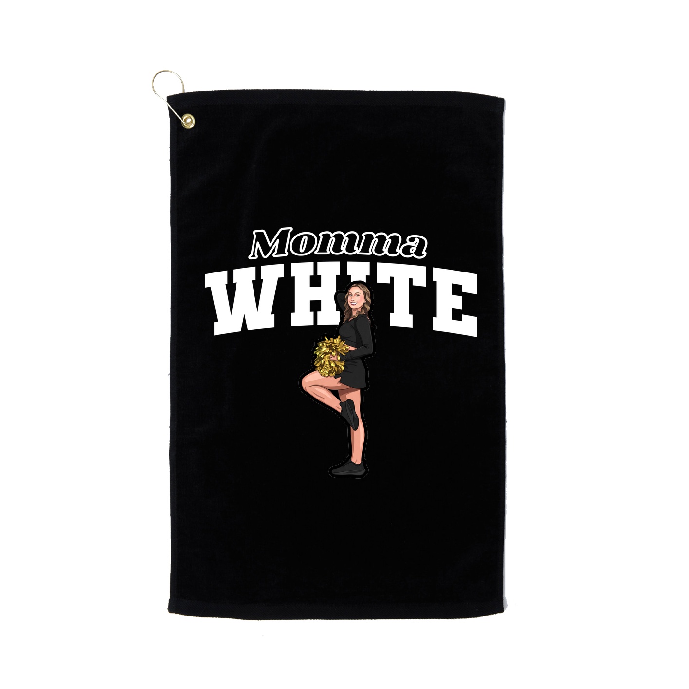 Golf Towel — Mothers Day Block in Black