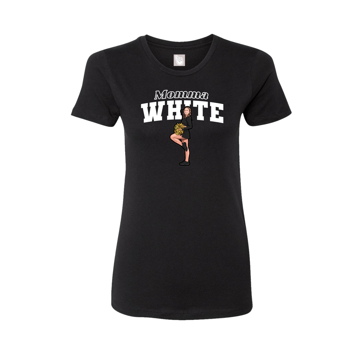 Womens Tee — Mothers Day Block in Black