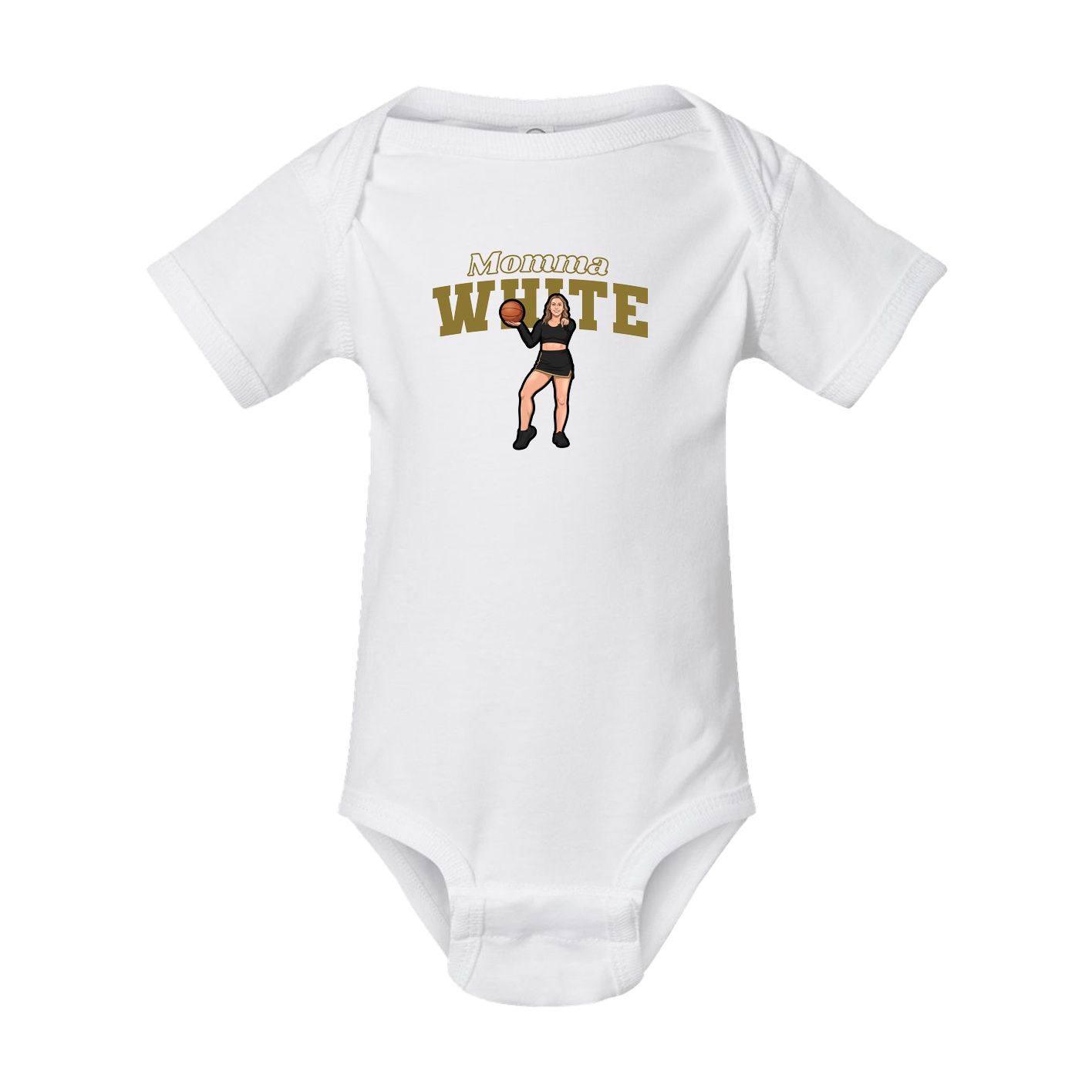 Baby Onesie — Mothers Day Block in White