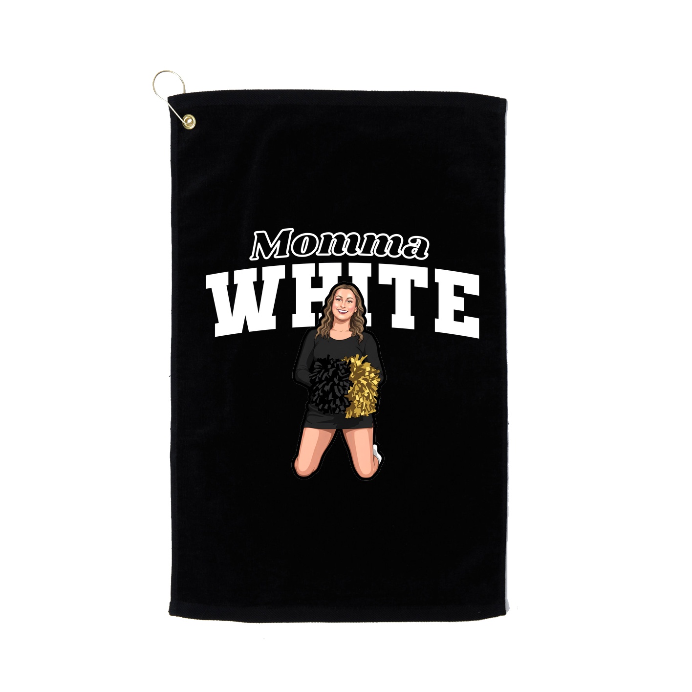 Golf Towel — Mothers Day Block in Black