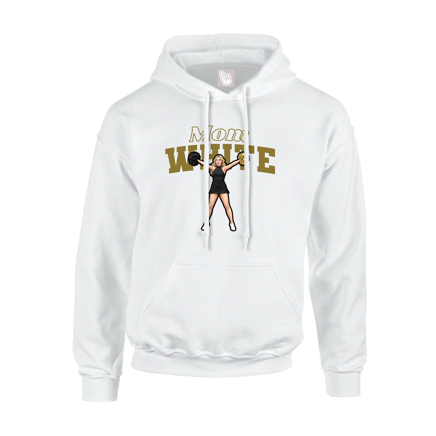 Hoodie — Mothers Day Block in White