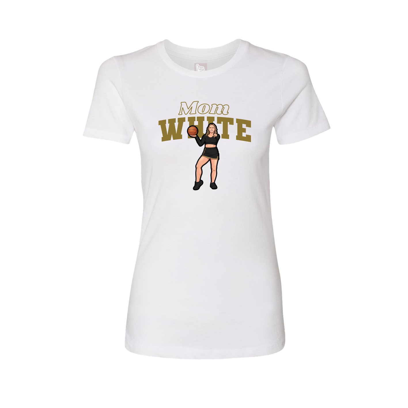 Womens Tee — Mothers Day Block in White