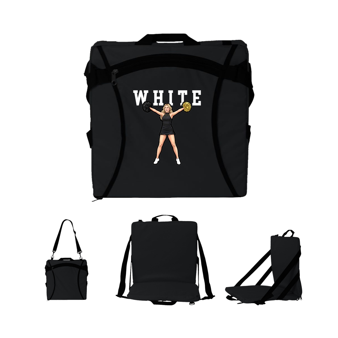 Folding Stadium Seat — Shirsey in Black