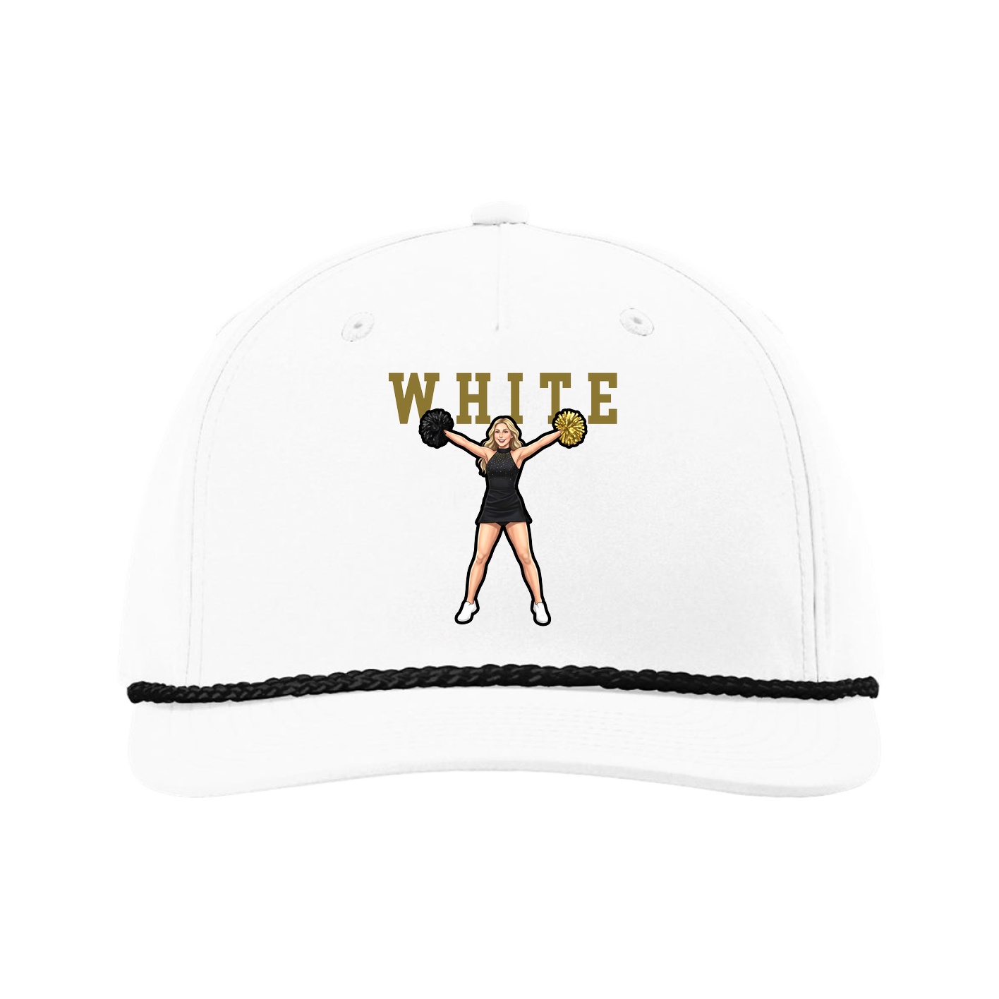 Five-Panel Classic Rope Cap — Shirsey in White