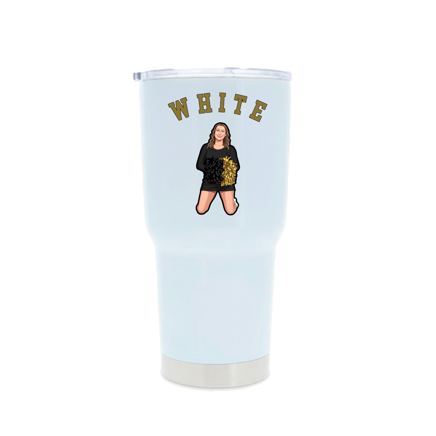 30oz Stainless Steel Tumbler — Shirsey Arch in White