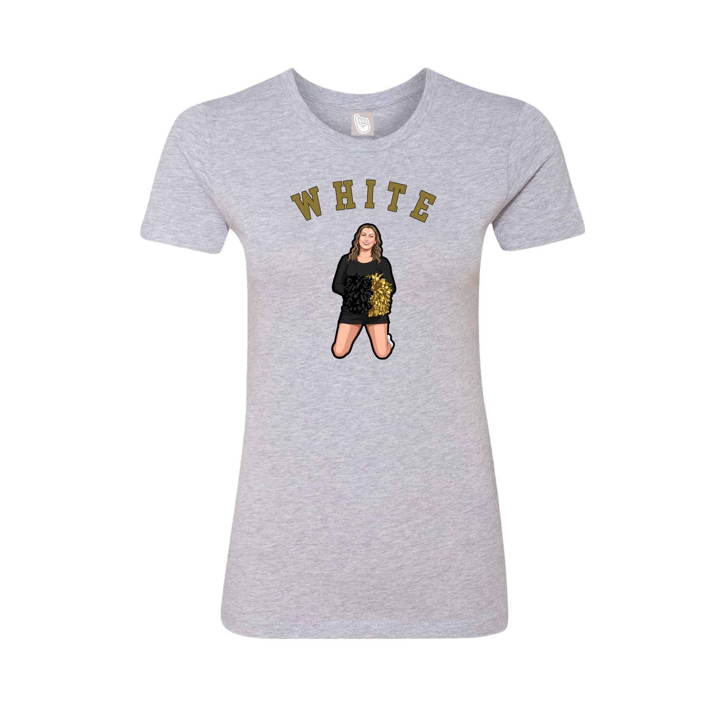 Fitted Women's Tee — Shirsey Arch in Grey