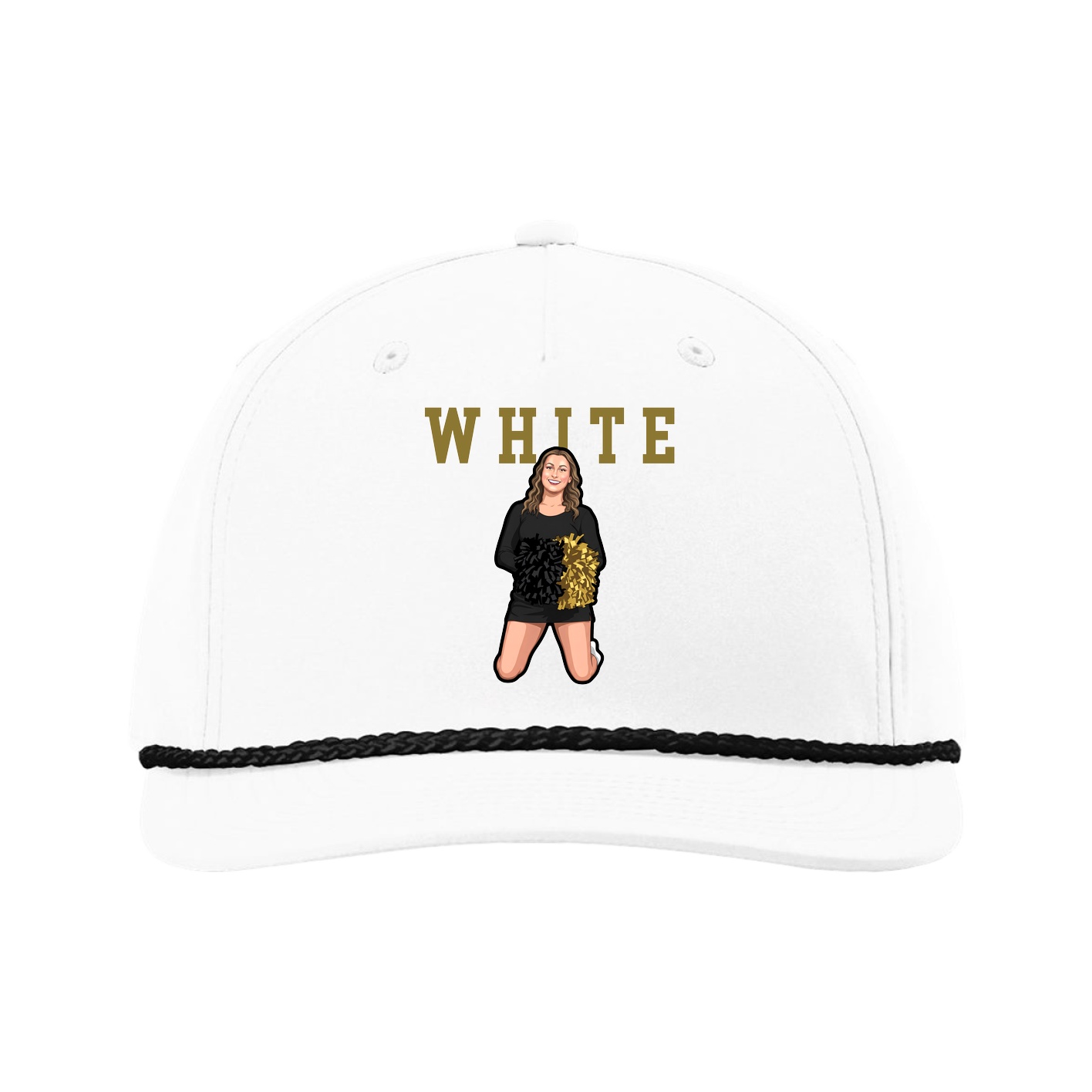 Five-Panel Classic Rope Cap — Shirsey in White