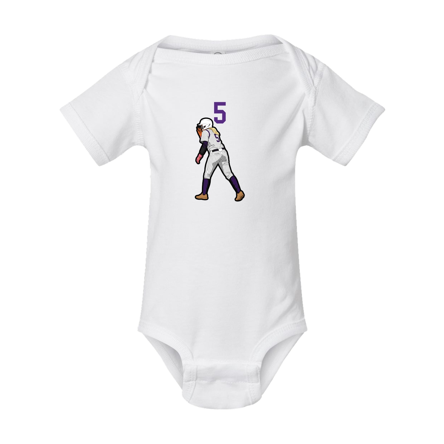 Baby Onesie — Number Top in White