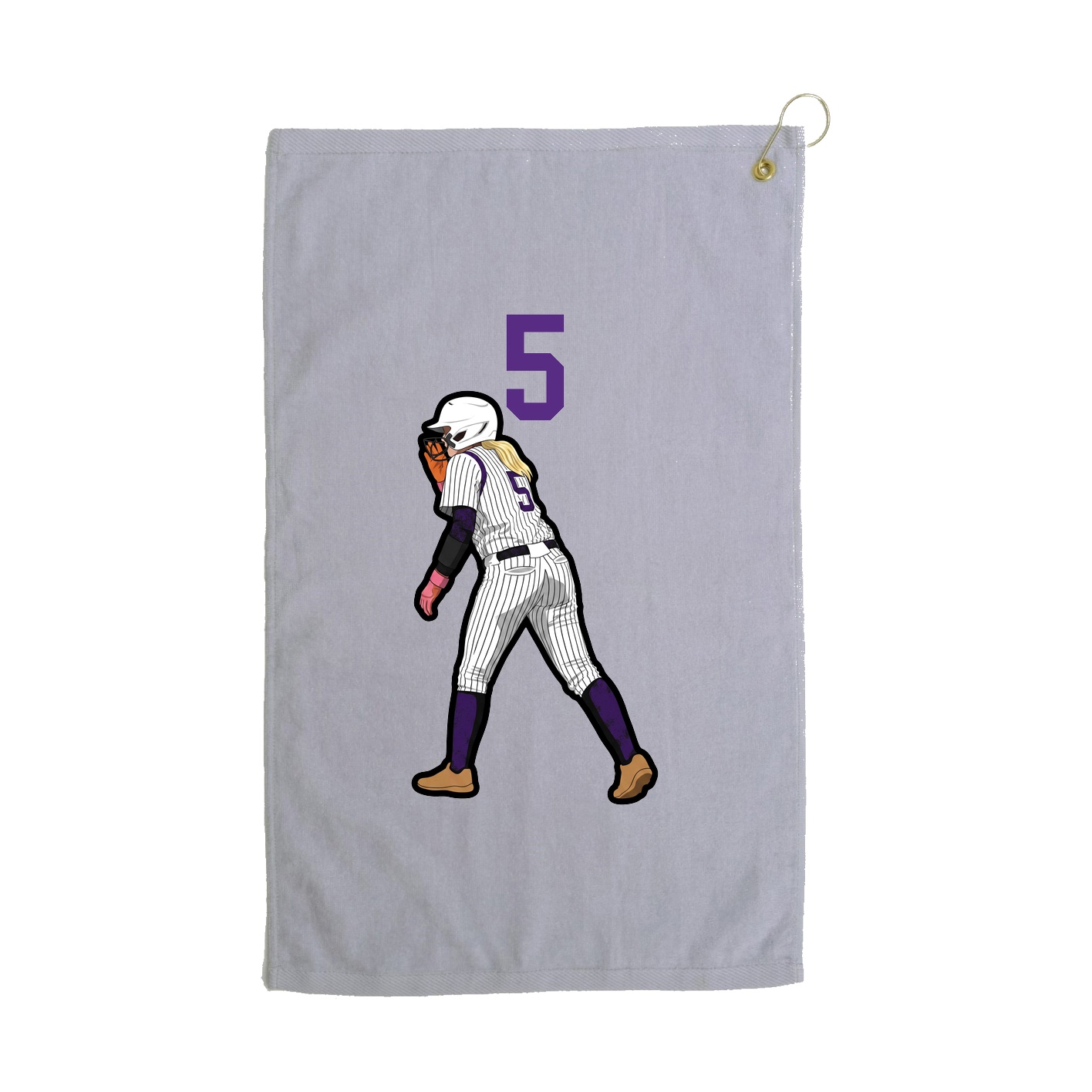 Golf Towel — Number Top in Grey