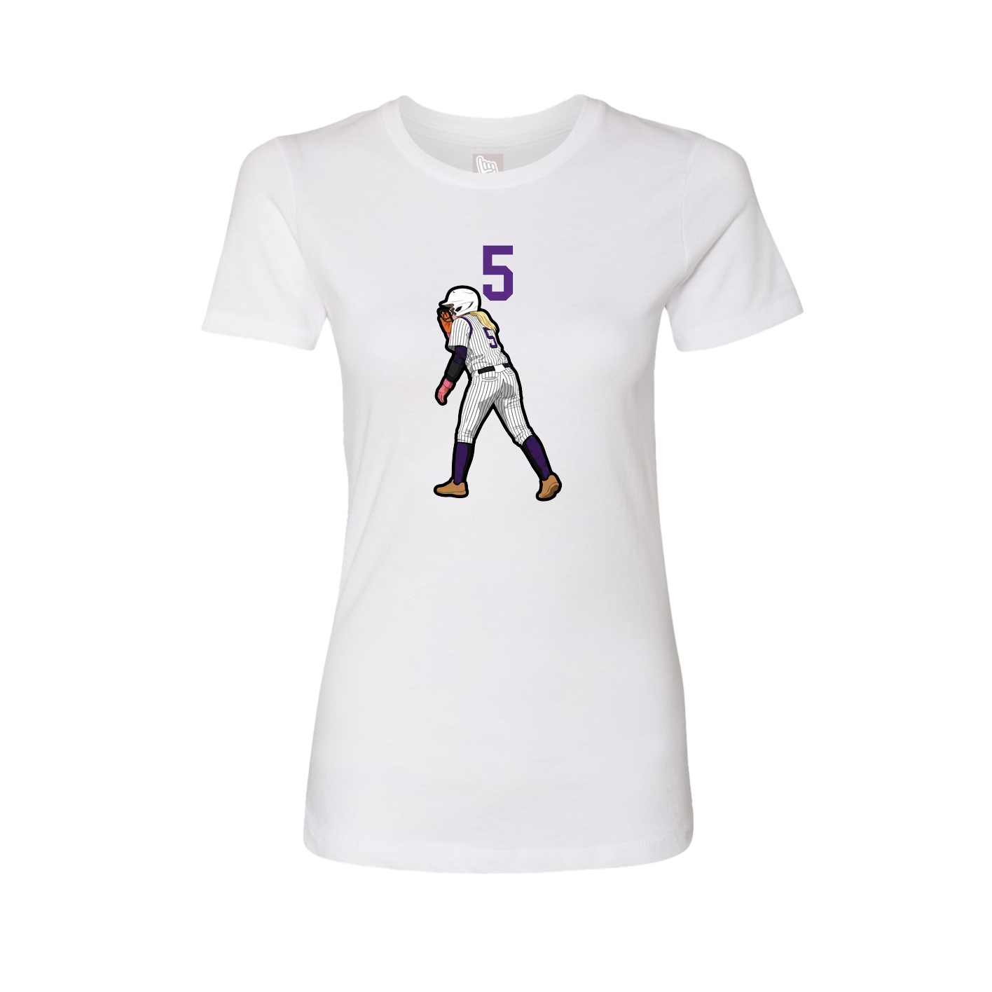 Fitted Women's Tee — Number Top in White