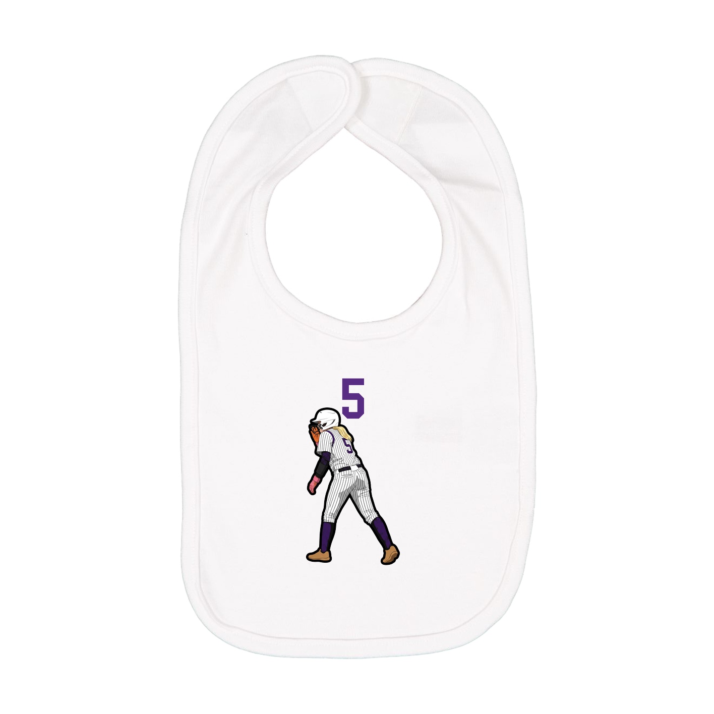 Infant Bib — Number Top in White