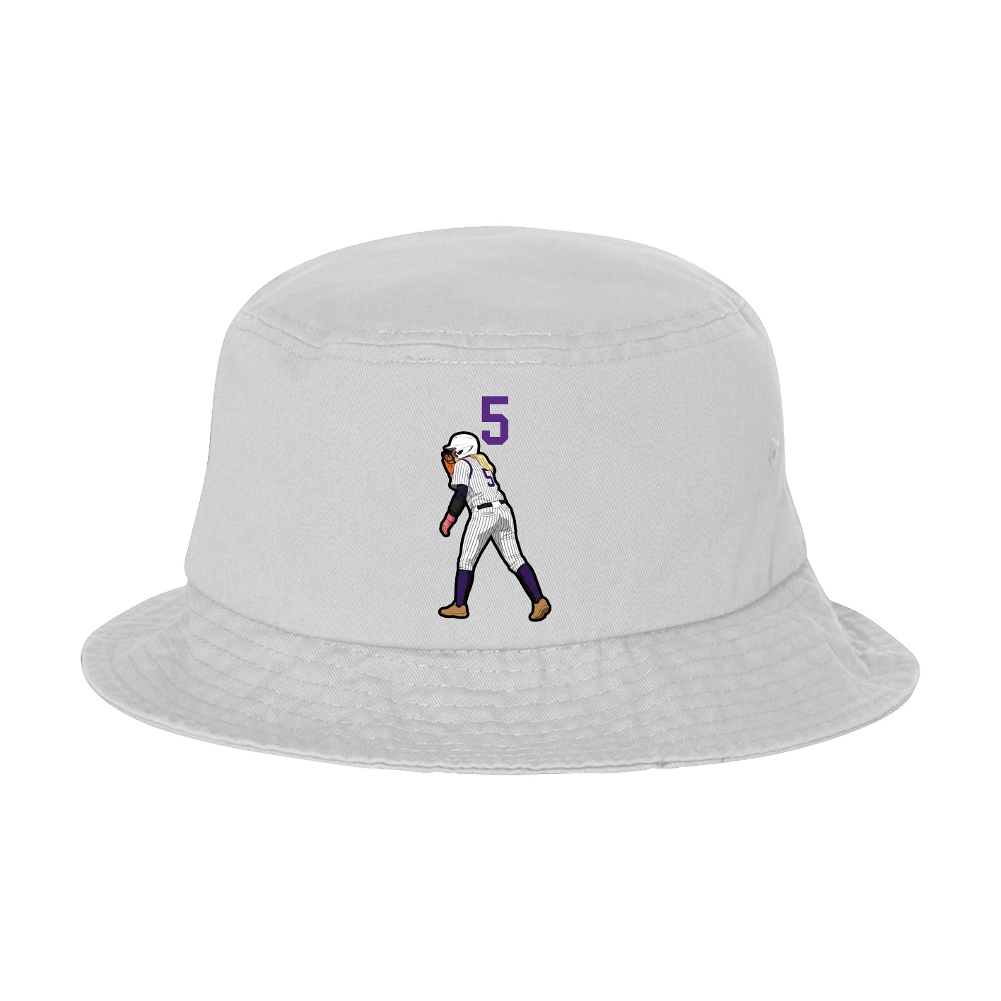 Bucket Cap — Number Top in White