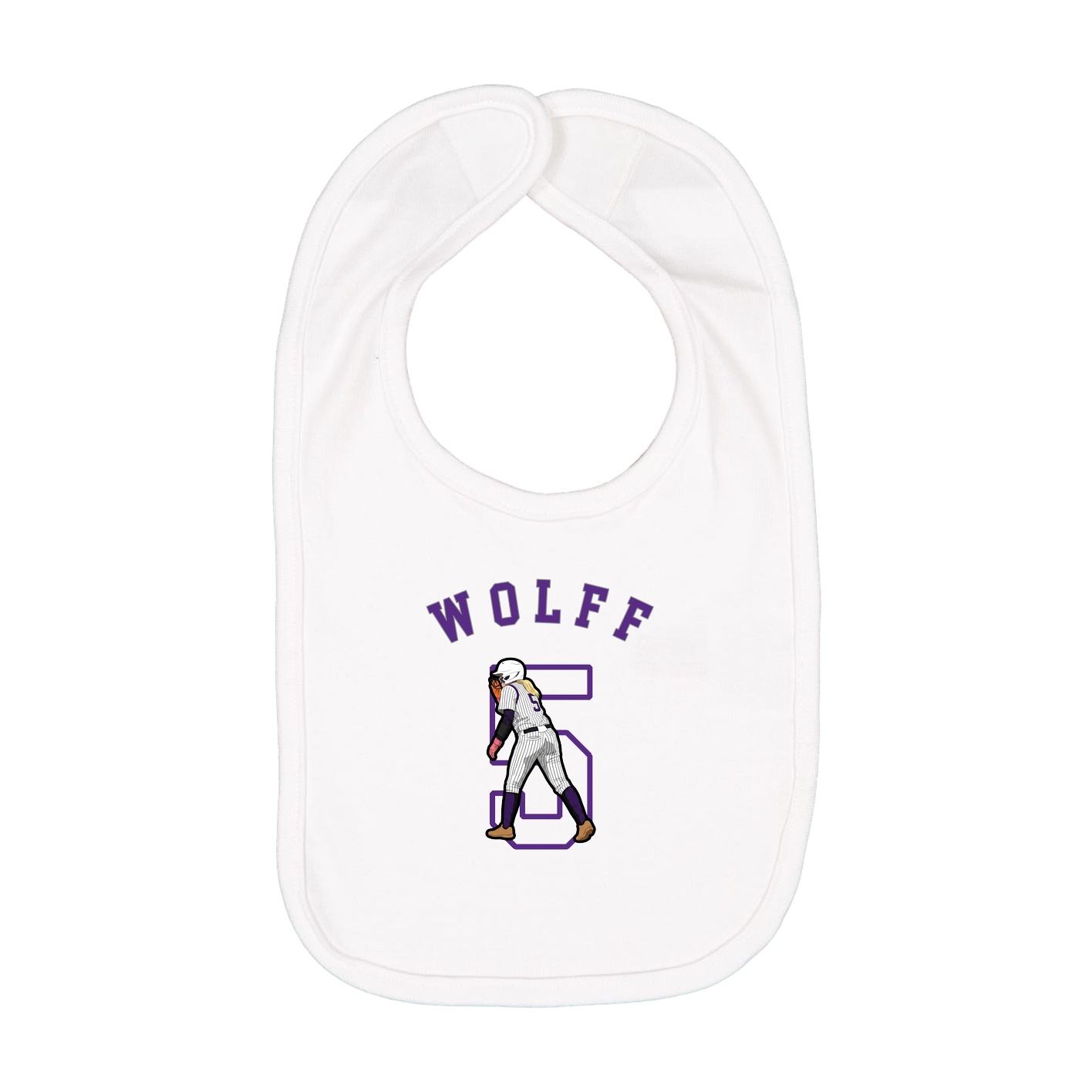 Infant Bib — Shirsey Arch in White