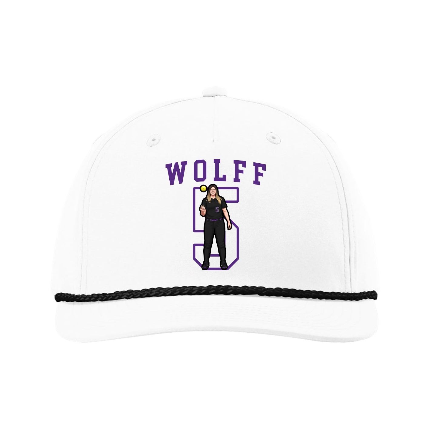 Five-Panel Classic Rope Cap — Shirsey in White