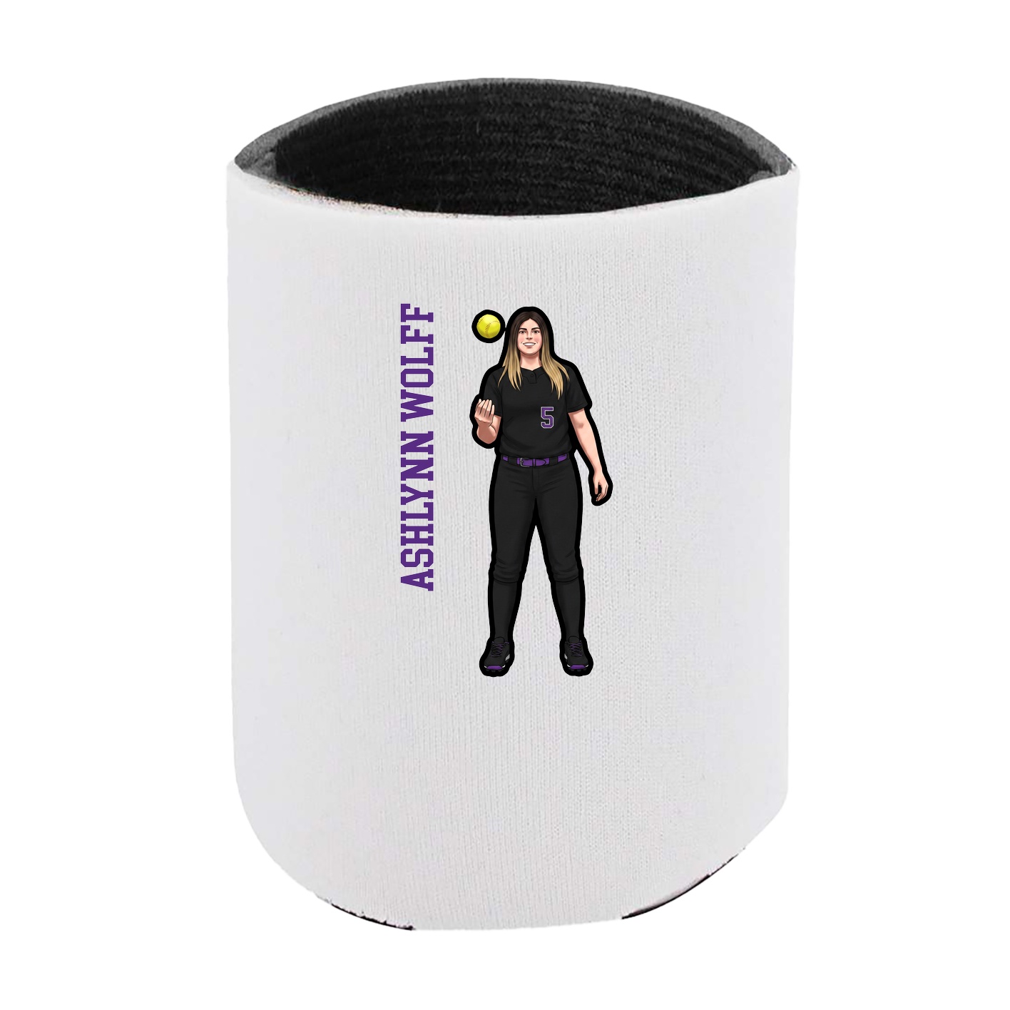 Can Holder — Name Vertical in White