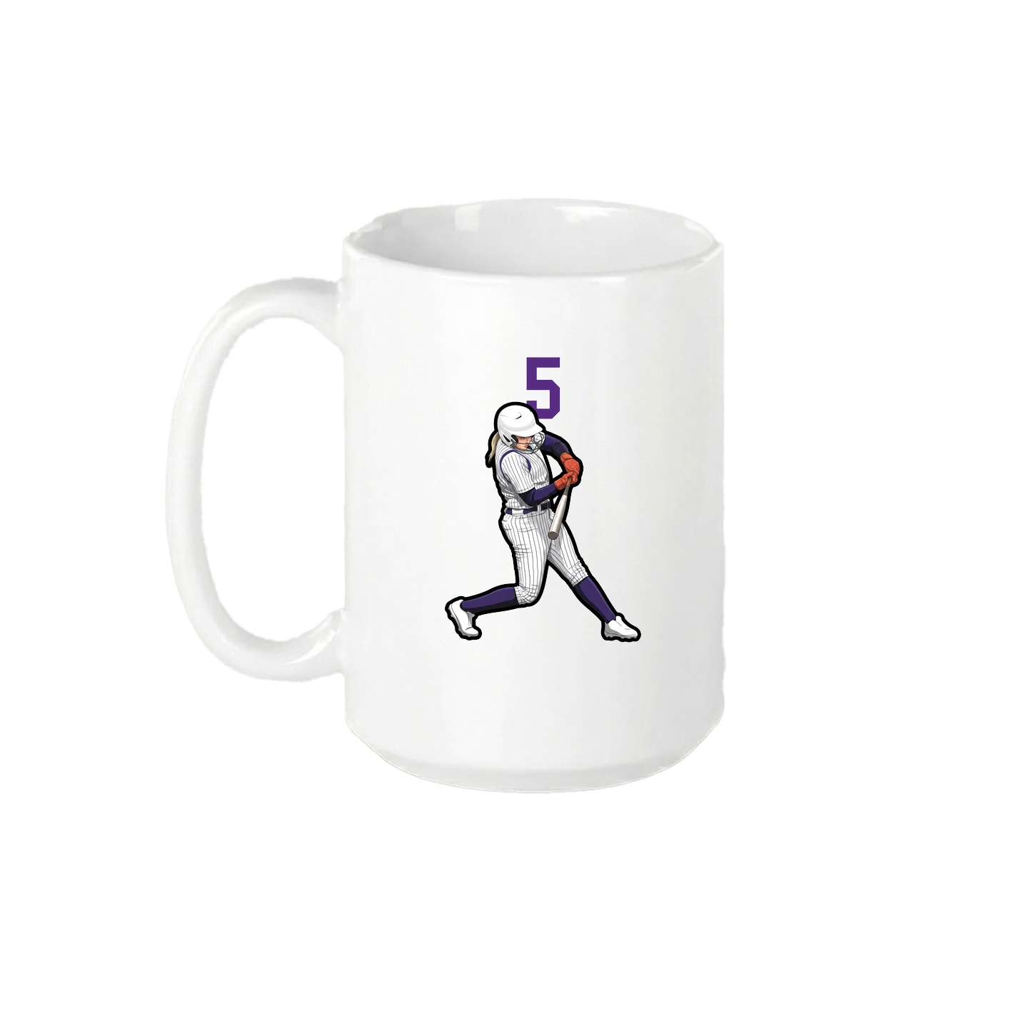 15oz Coffee Mug — Number Top in White
