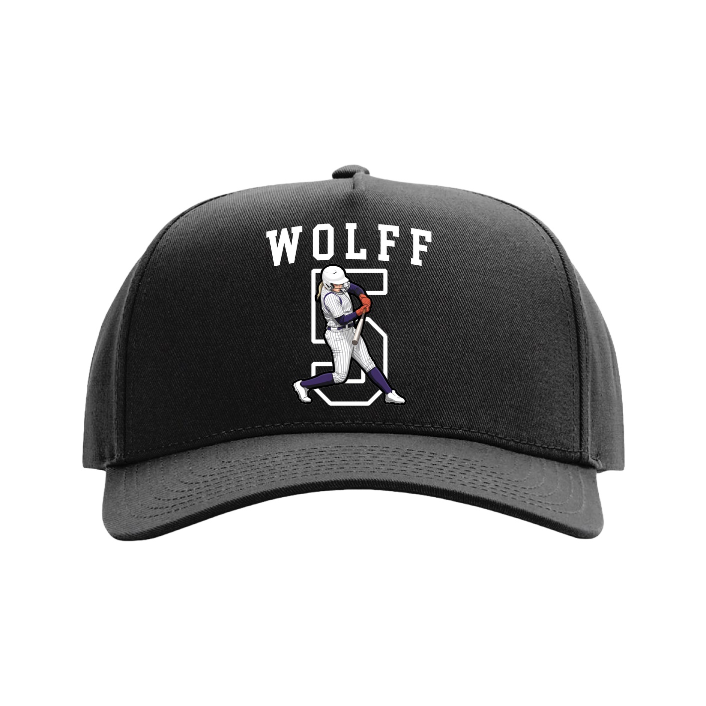 Full Fabric Five-Panel Champ Cap — Shirsey in Black