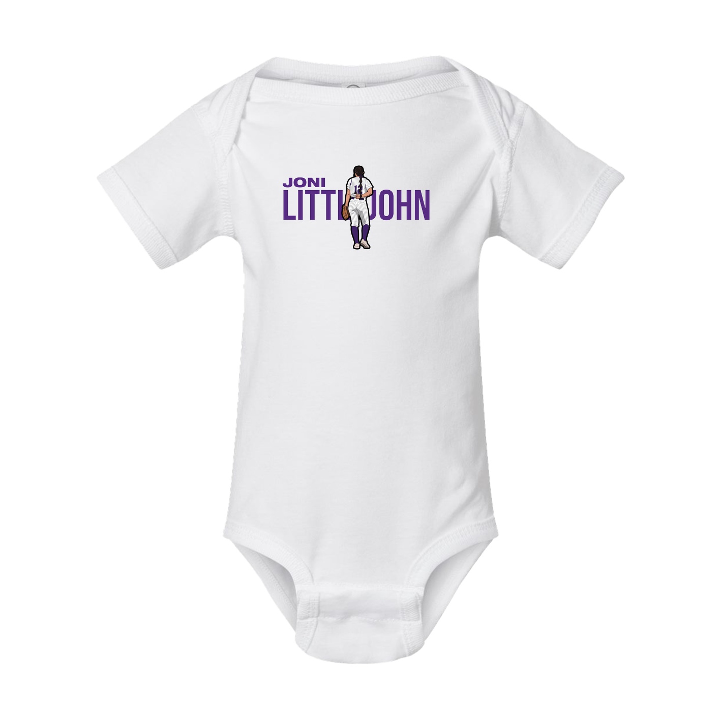 Baby Onesie — Player Name in White
