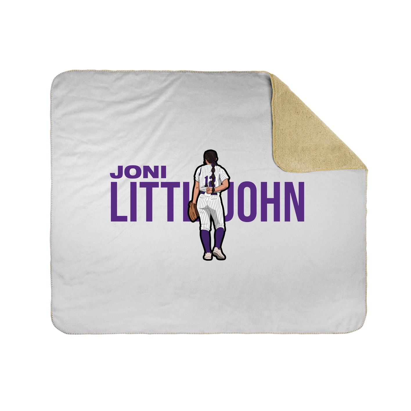 Throw Blanket — Player Name in White