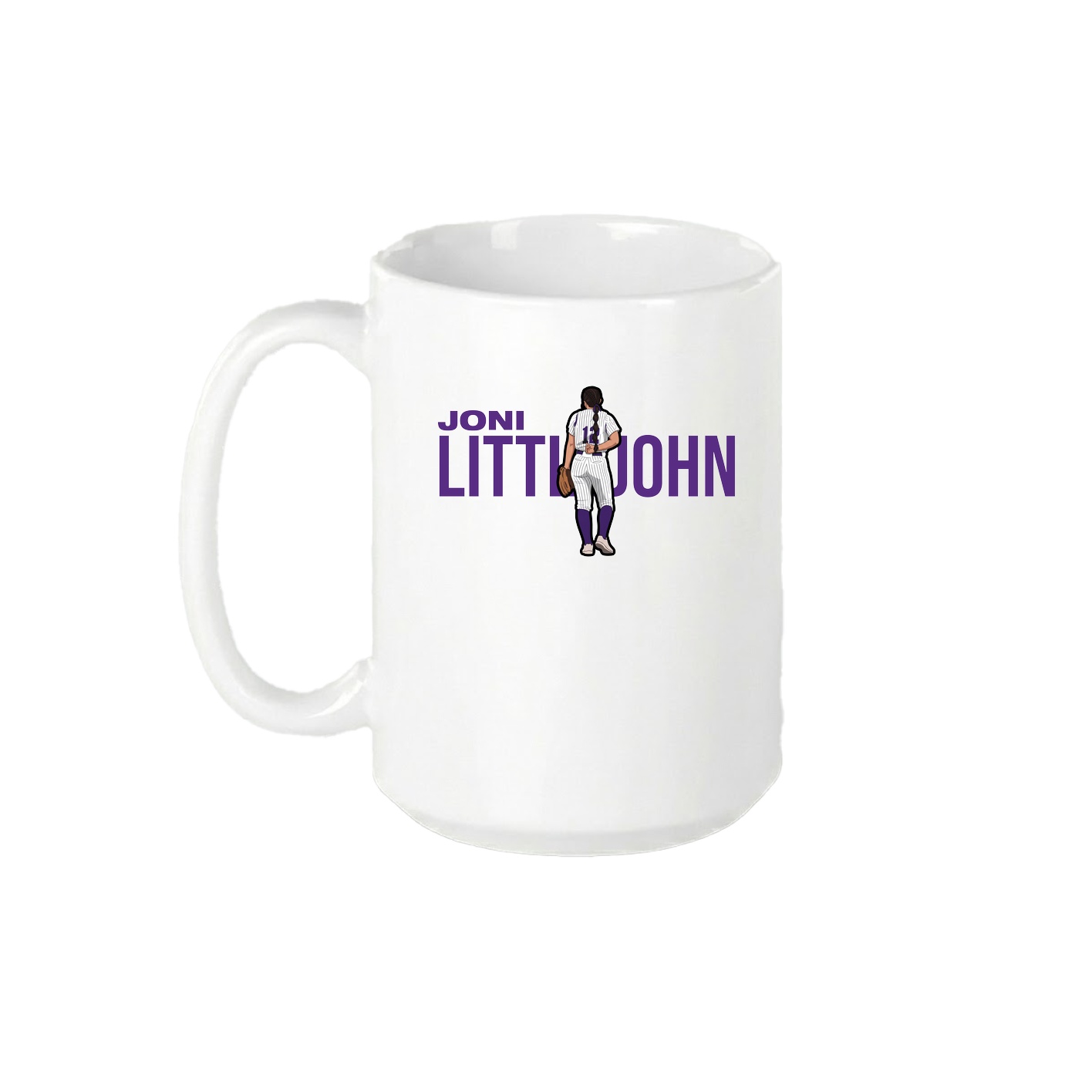 15oz Coffee Mug — Player Name in White
