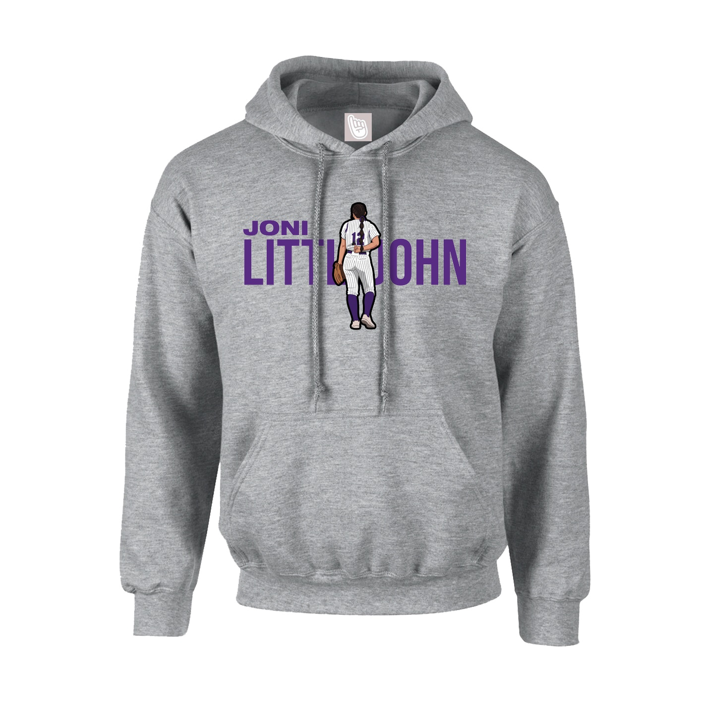 Hoodie — Player Name in Grey