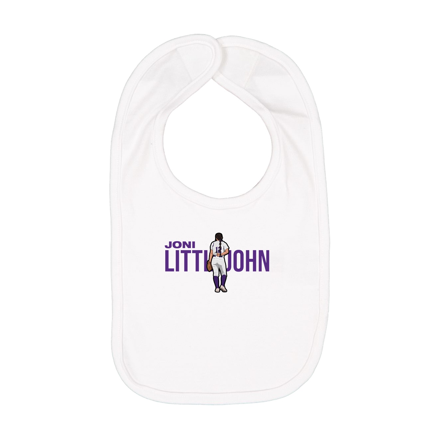 Infant Bib — Player Name in White