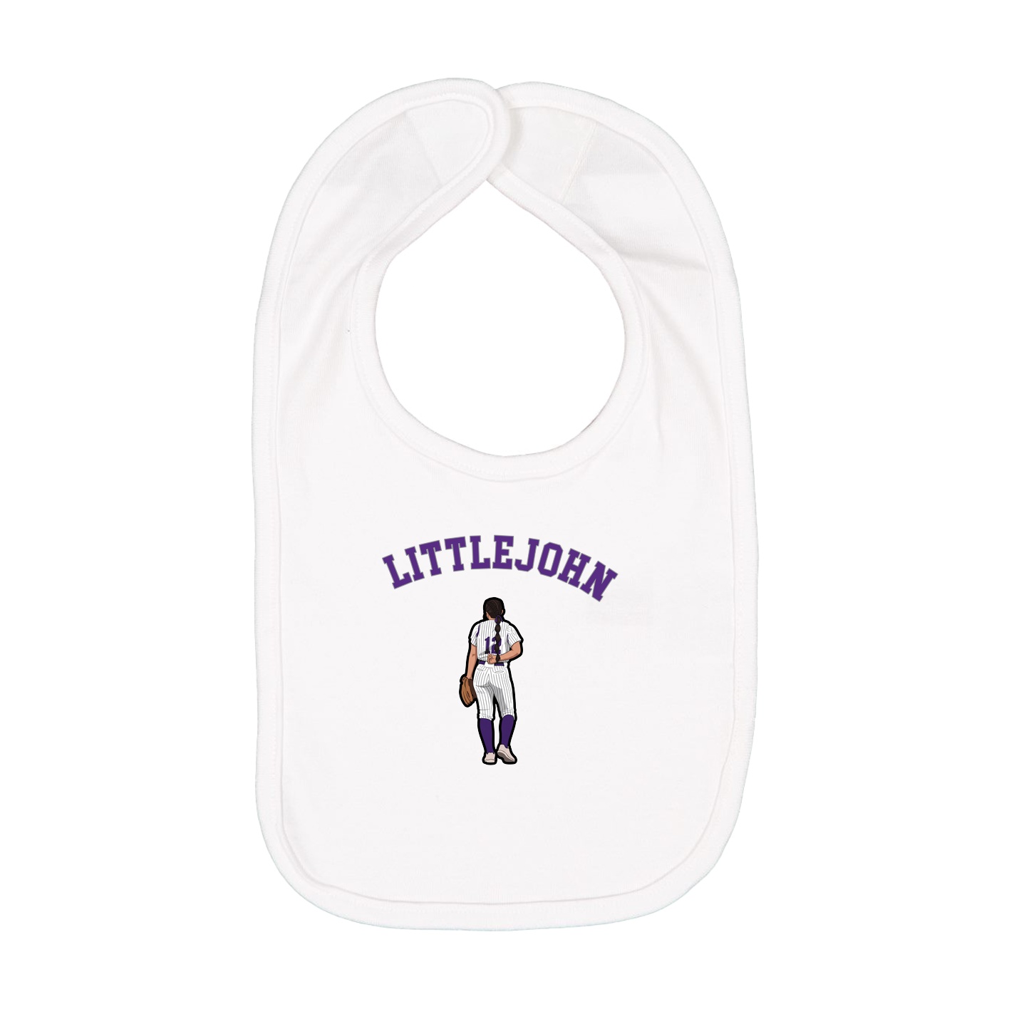 Infant Bib — Shirsey Arch in White
