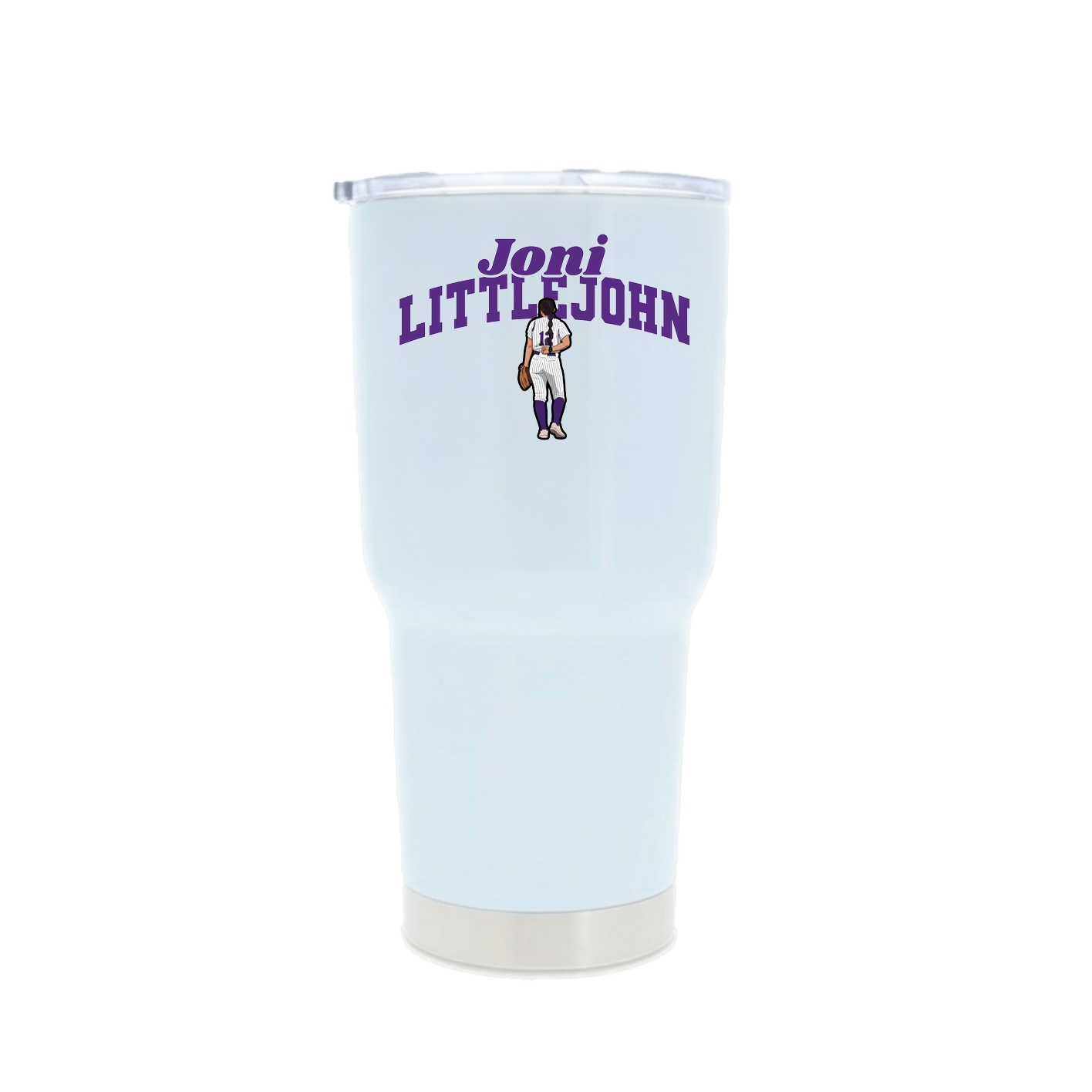 30oz Stainless Steel Tumbler — Signature Arch in White