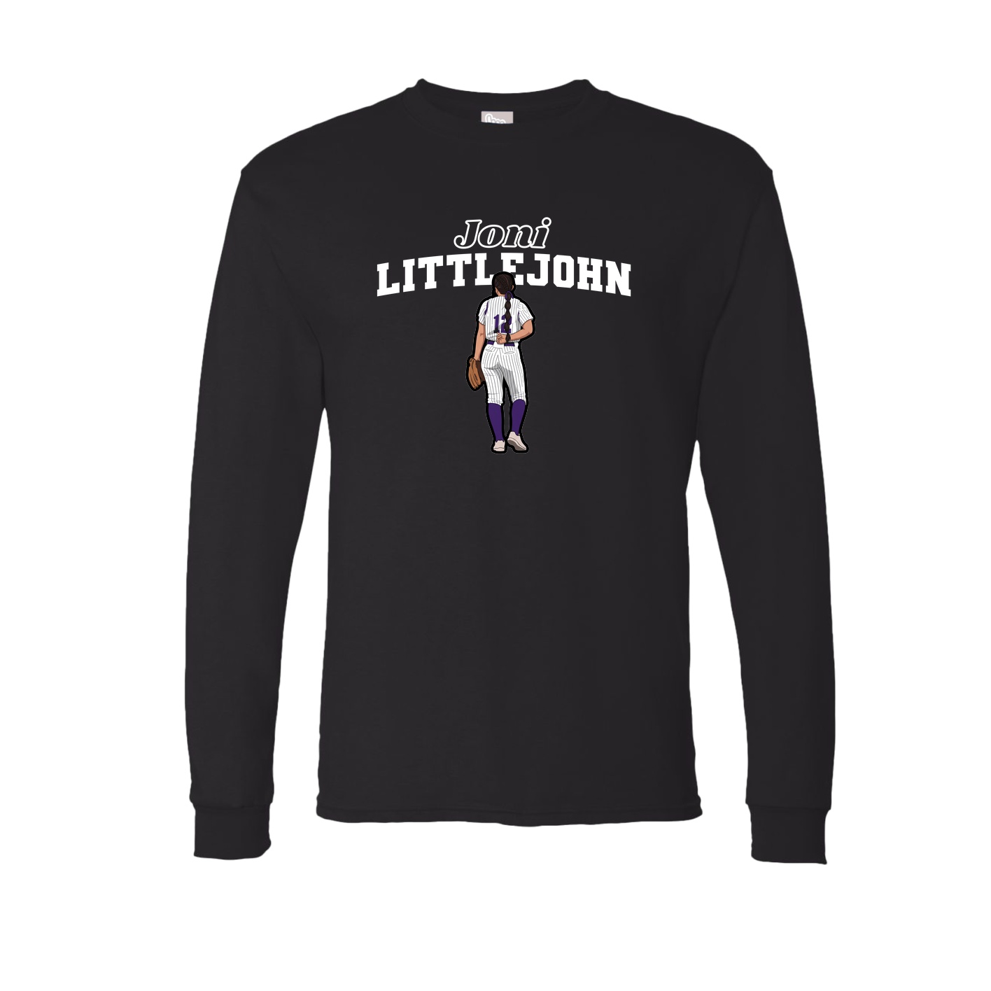 Long Sleeve Tee — Name Arch in Black