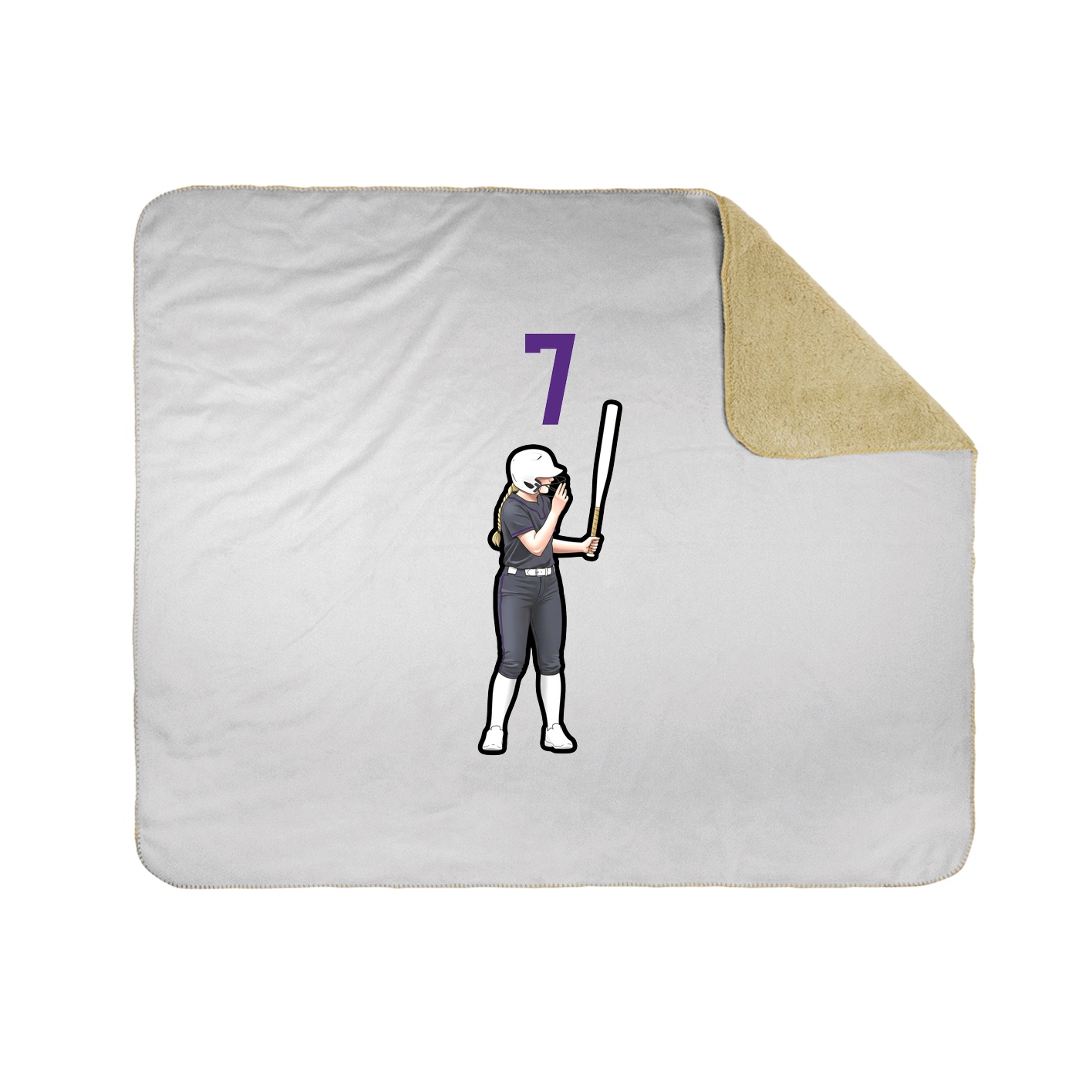 Throw Blanket — Number Top in White
