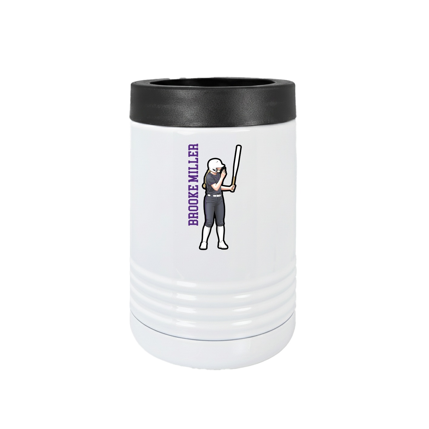 Beverage Holder — Name Vertical in White