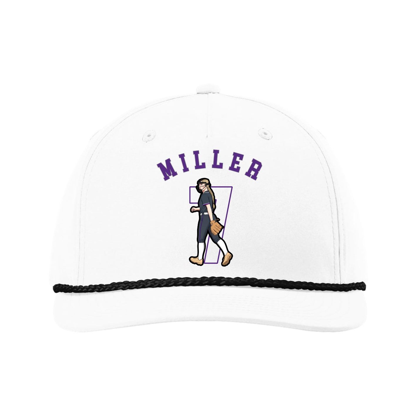 Five-Panel Classic Rope Cap — Shirsey Arch in White