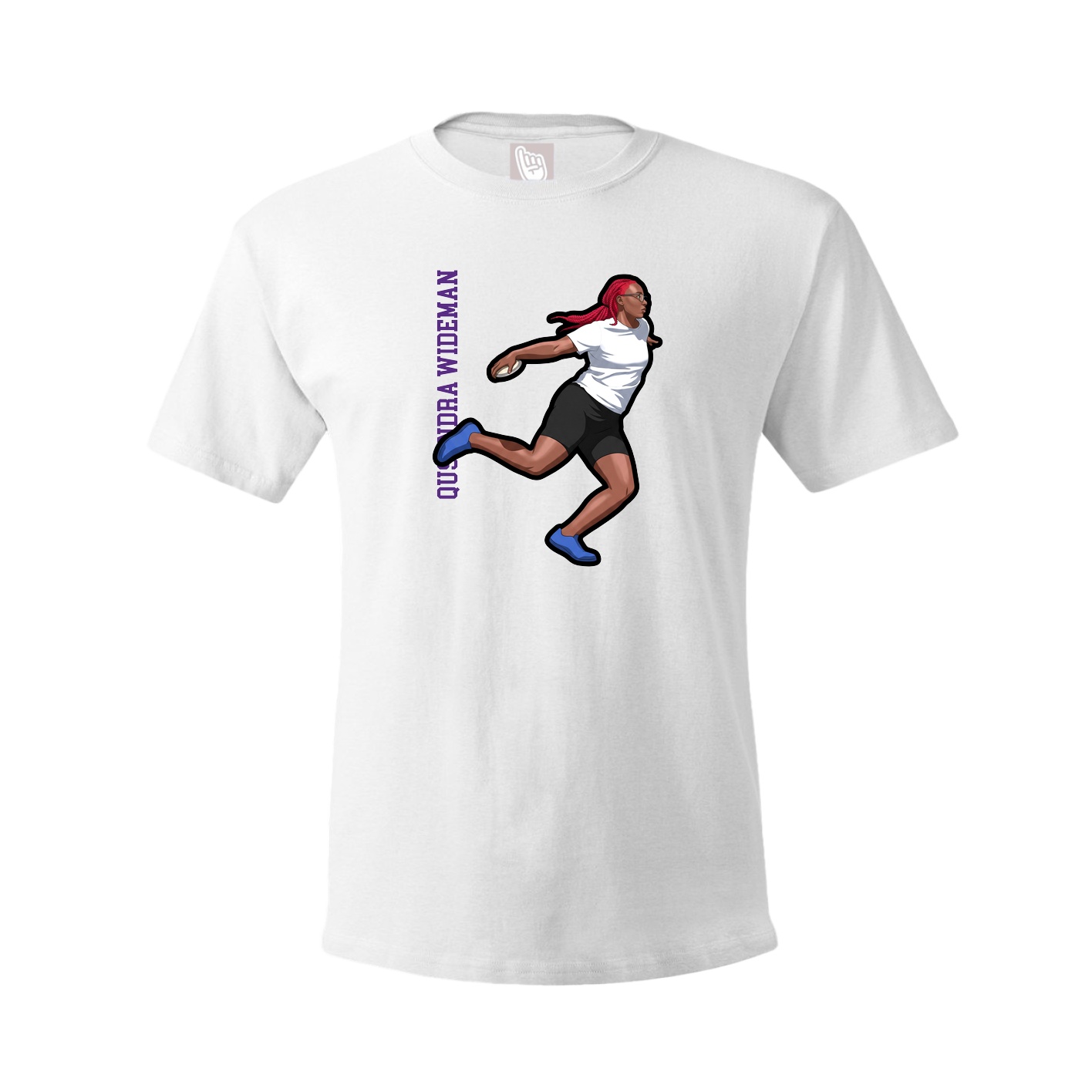 Tee — Name Vertical in White