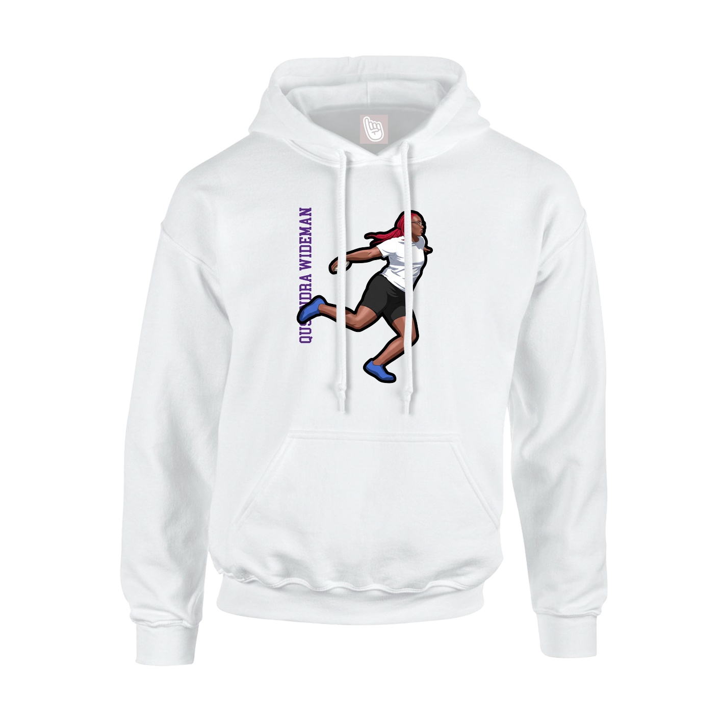 Hoodie — Name Vertical in White