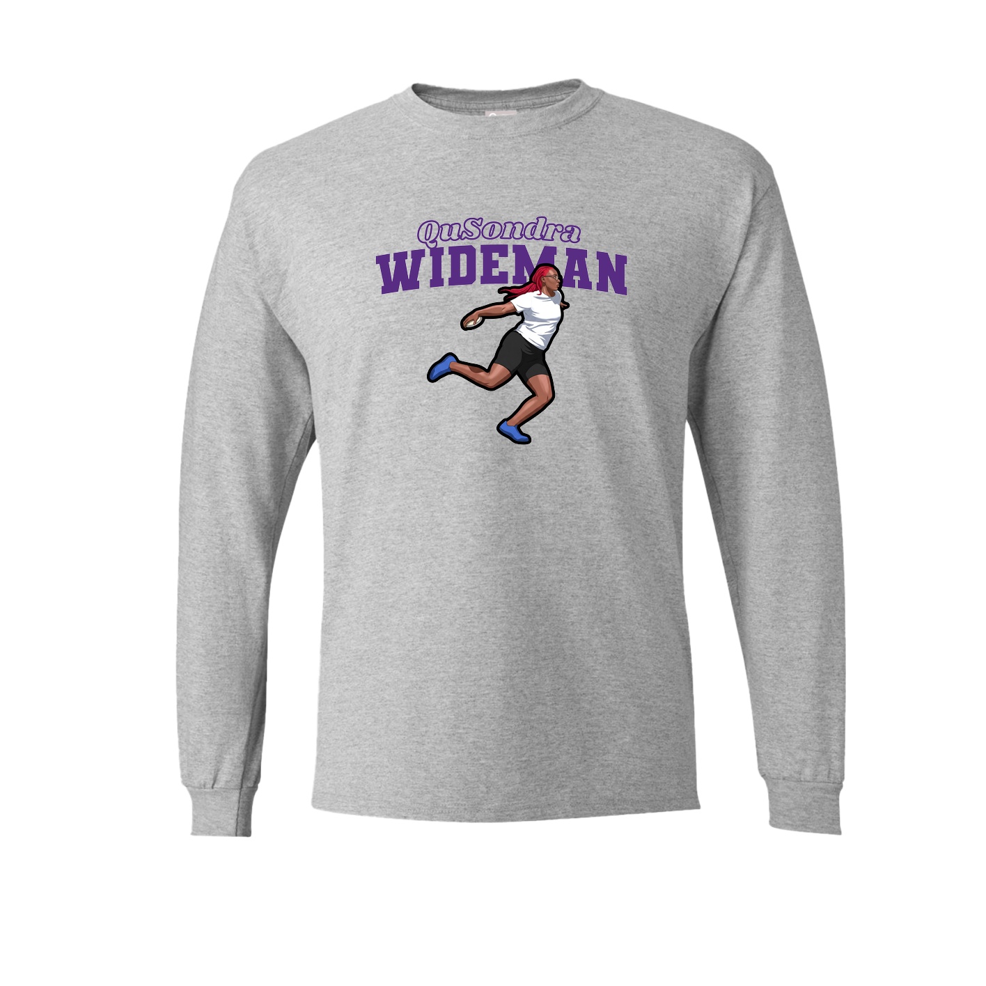 Long Sleeve Tee — Name Arch in Grey